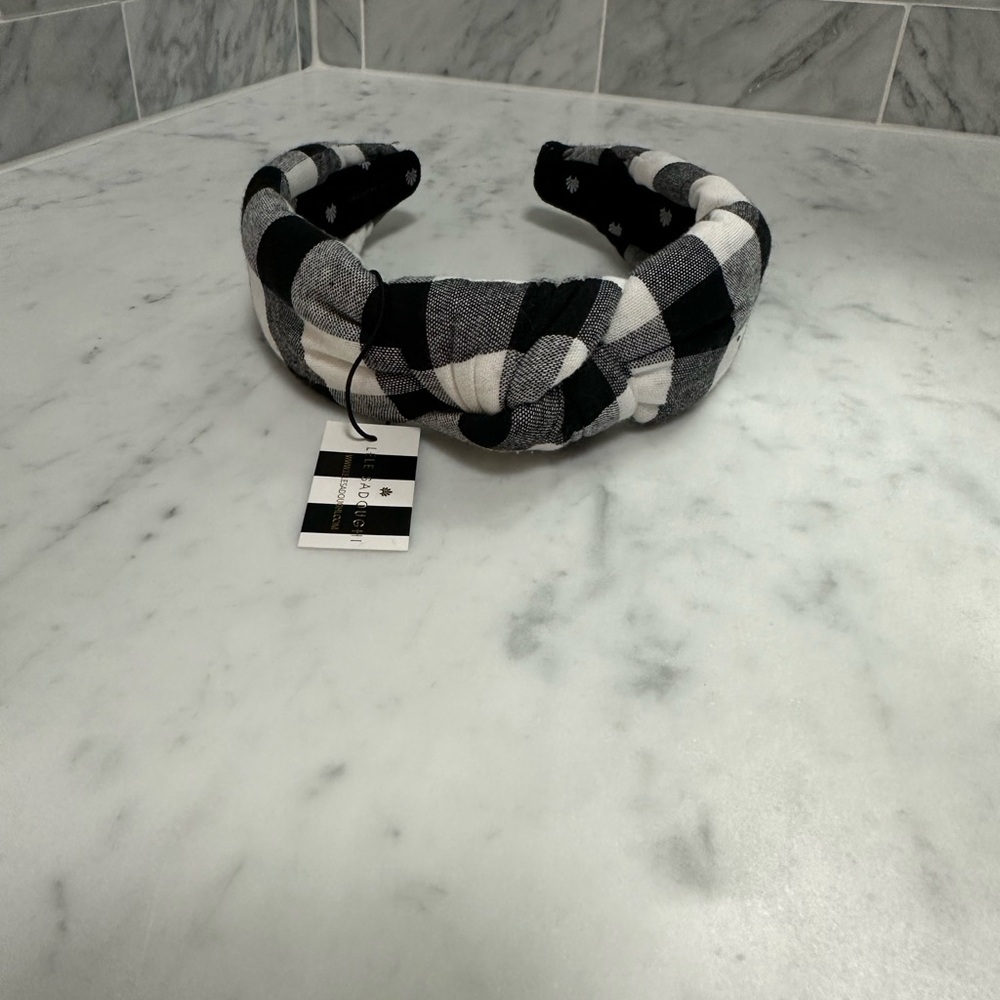 Lele sadoughi buffalo check plaid knotted headband